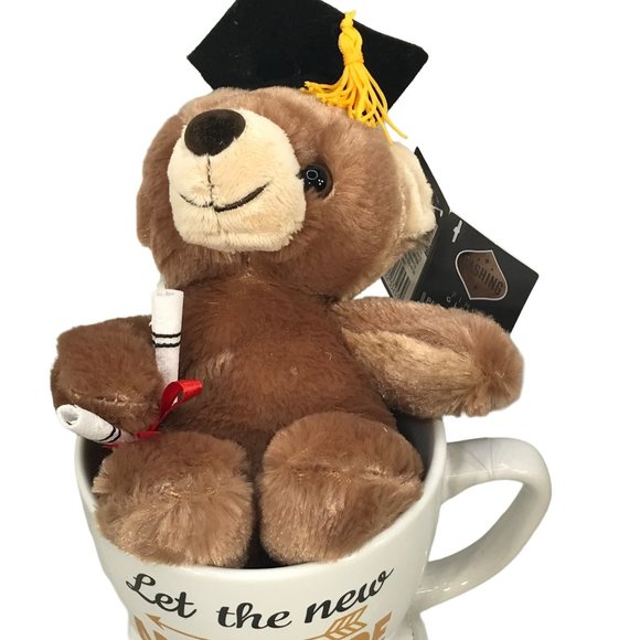 Dashing Graduation Mug 18.3 Fl. Oz With Teddy Bear Plush New With Tags - Picture 4 of 7